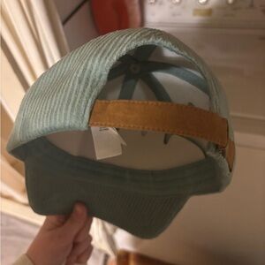 Sage green corduroy cap